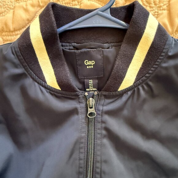 Ladies Bomber Jacket | Large | Navy Blue - Picture 3 of 4